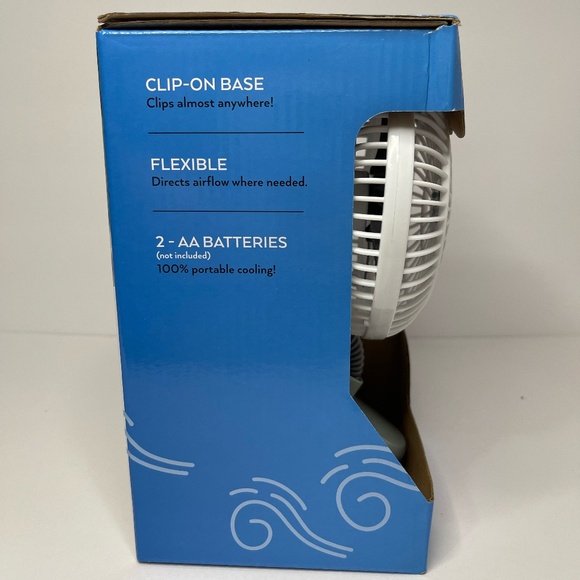 O2COOL 4" Battery Operated CLIP FAN - Picture 2 of 3